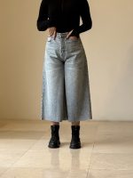 شلوار جین cropped full bag کد ۲۰۶۲۱
