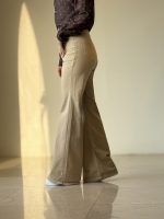 شلوار کتان فلر بگ کرم کد 03712 - Image 4