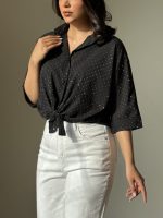 شومیز گره ای نگین دار کد ۳۸۵۳ - Image 2