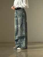شلوار جین پترن گل درشت کد ۲۲۹۰۸ - Image 3