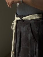 شلوار پارچه ای وارداتی پروانه با کمربند کنفی کد۲۵۰۷۱ - Image 9